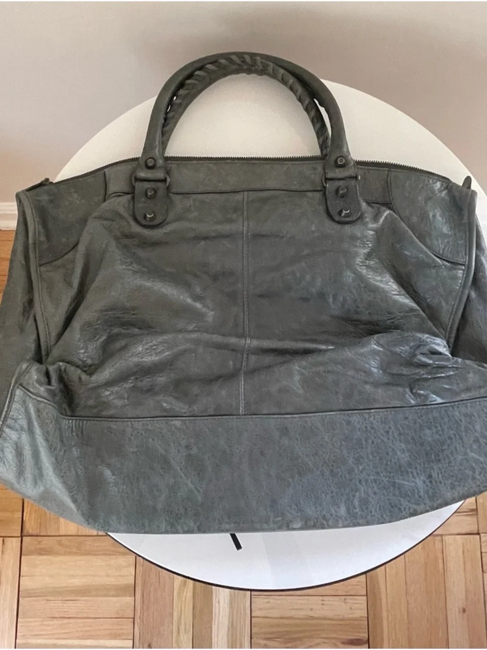 Balenciaga Work Bag RH | Vintage Leather | Muted Green | Authenticated - Picture 5 of 12